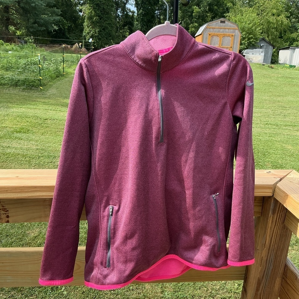 Women's Pink Nike Golf Quarter Zip